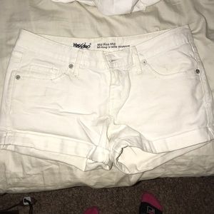 White Mid-rise Mossimo Shorts